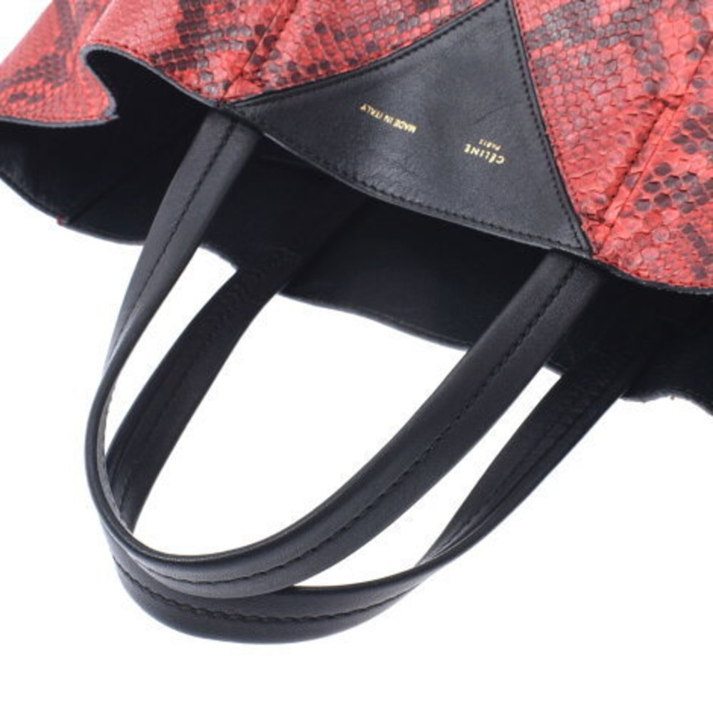 Celine Red Black Python Calf Tote Bag - image 3